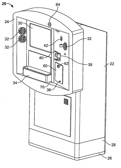 US Patent 8733641 Electronic kiosk system and method for